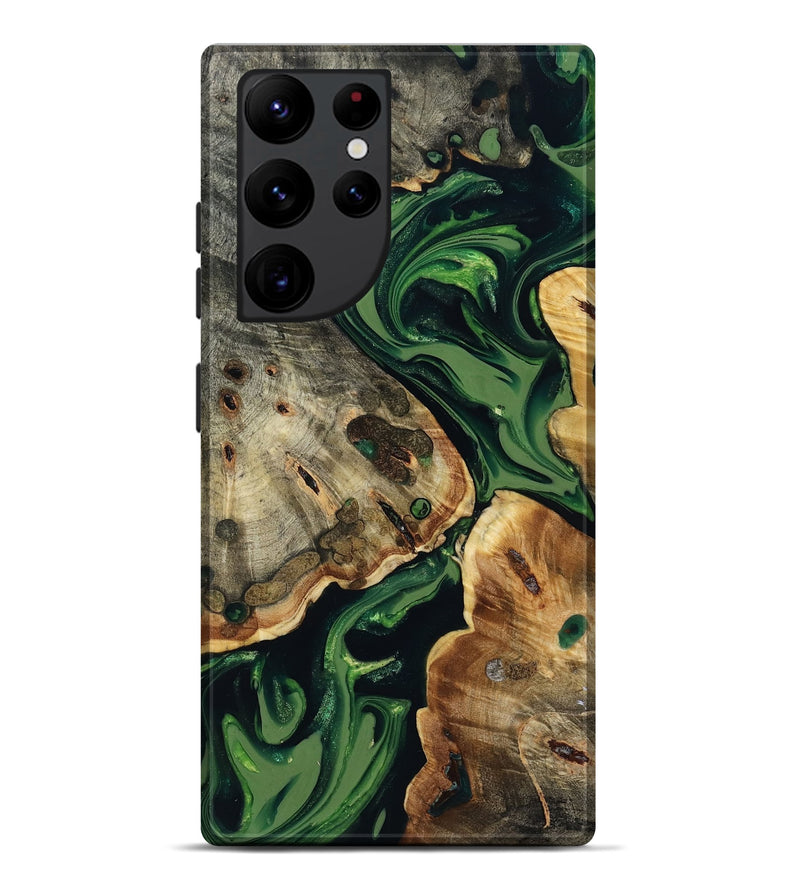 Galaxy S22 Ultra Wood Live Edge Phone Case - Viola (Green, 817827)