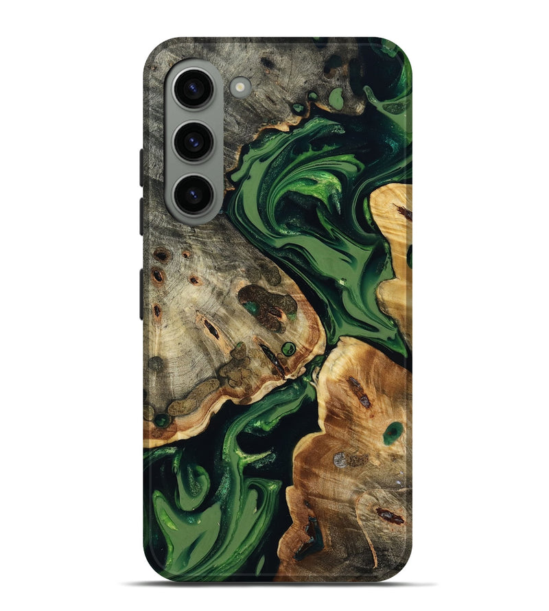 Galaxy S23 Plus Wood Live Edge Phone Case - Viola (Green, 817827)
