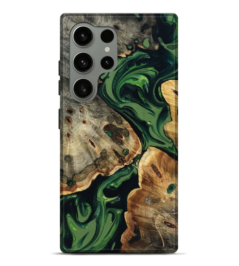 Galaxy S24 Ultra Wood Live Edge Phone Case - Viola (Green, 817827)