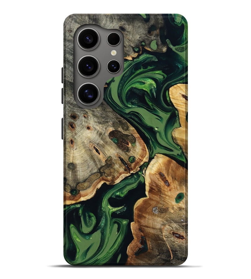Galaxy S25 Ultra Wood Live Edge Phone Case - Viola (Green, 817827)