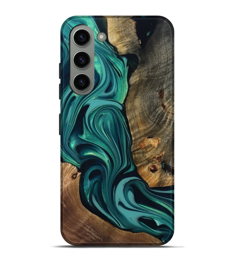 Galaxy S23 Plus Wood Live Edge Phone Case - Adonis (Green, 817829)