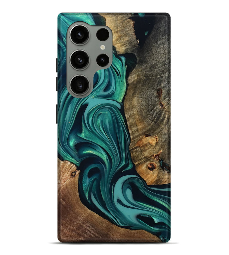 Galaxy S24 Ultra Wood Live Edge Phone Case - Adonis (Green, 817829)