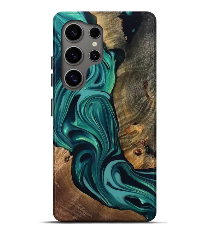 Galaxy S25 Ultra Wood Live Edge Phone Case - Adonis (Green, 817829)