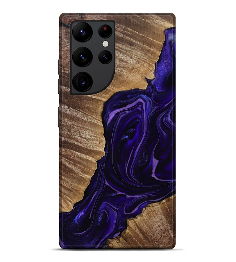 Galaxy S22 Ultra Wood Live Edge Phone Case - Milana (Purple, 817831)
