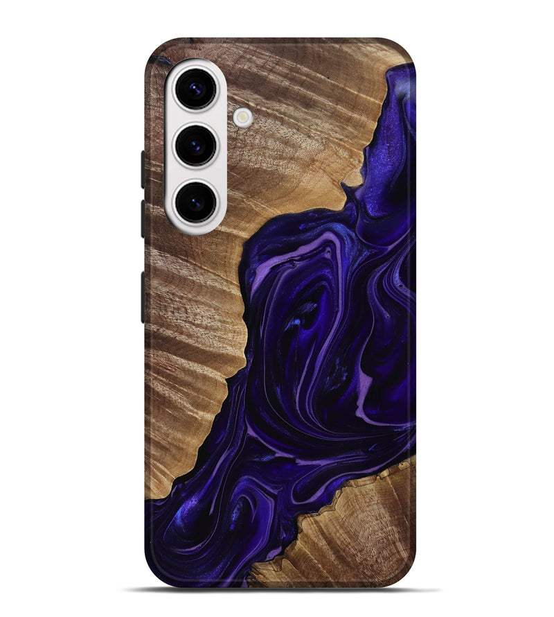 Galaxy S25 Plus Wood Live Edge Phone Case - Milana (Purple, 817831)