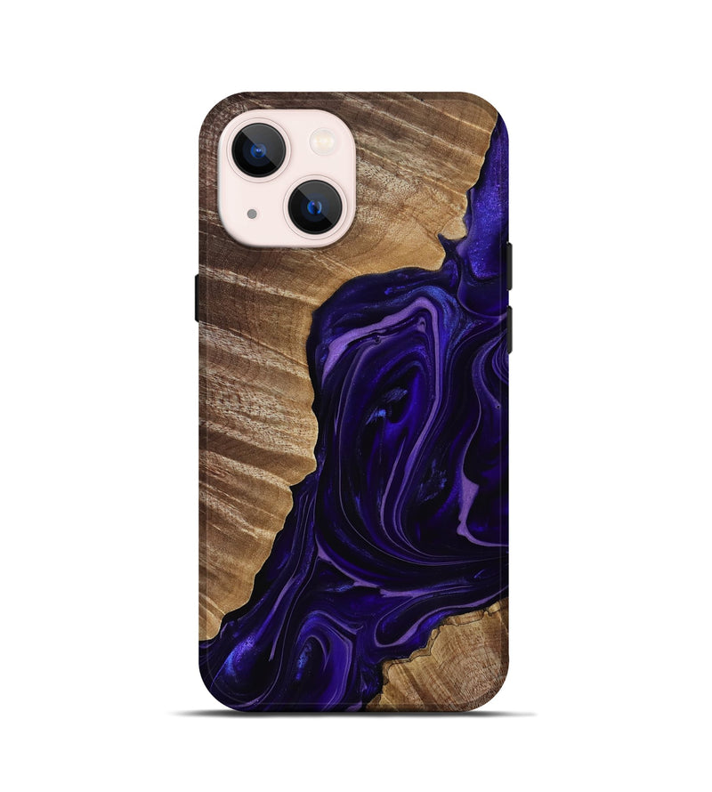 iPhone 13 mini Wood Live Edge Phone Case - Milana (Purple, 817831)