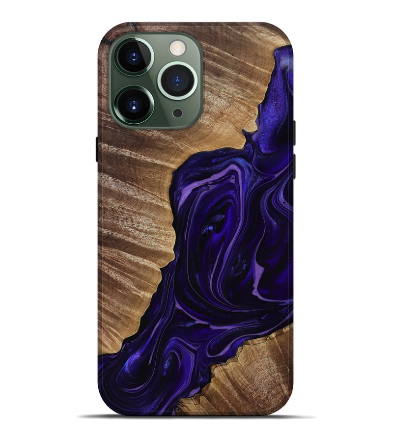 iPhone 13 Pro Max Wood Live Edge Phone Case - Milana (Purple, 817831)