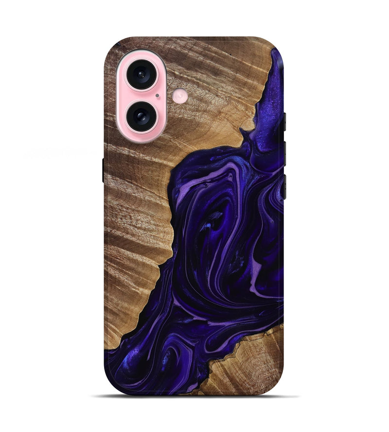 iPhone 17 Wood Live Edge Phone Case - Milana (Purple, 817831)