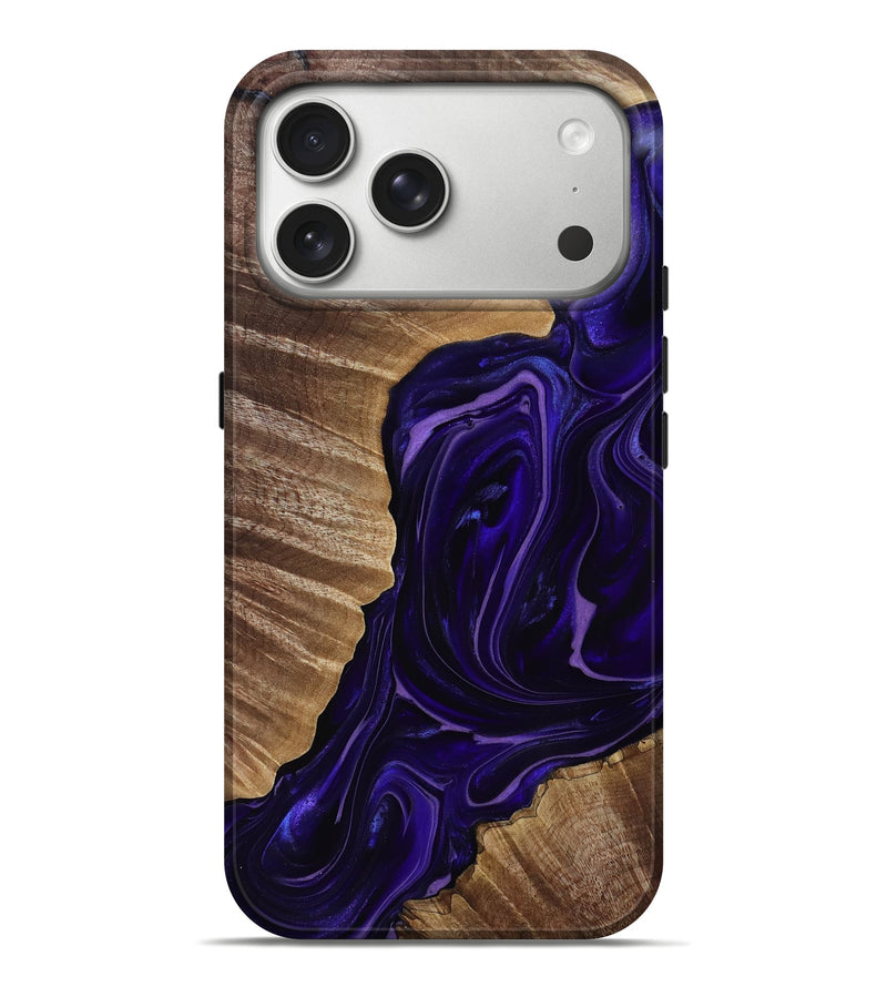iPhone 17 Pro Max Wood Live Edge Phone Case - Milana (Purple, 817831)