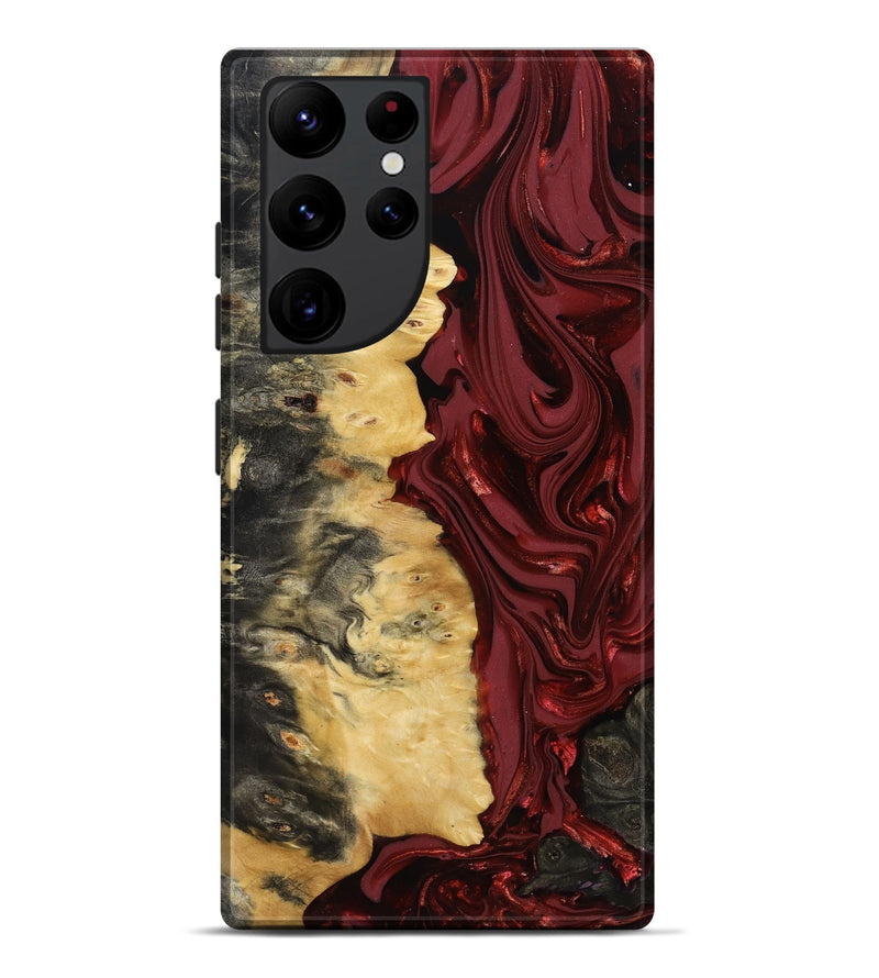 Galaxy S22 Ultra Wood Live Edge Phone Case - Holland (Red, 817835)
