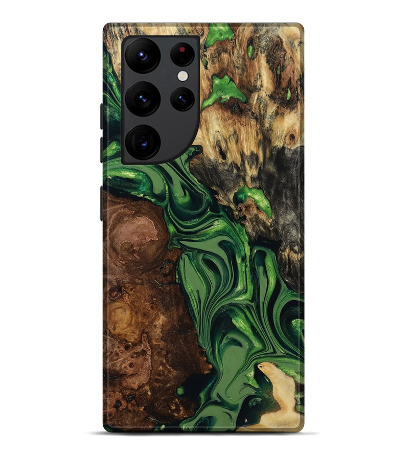 Galaxy S22 Ultra Wood Live Edge Phone Case - Ardis (Green, 817836)