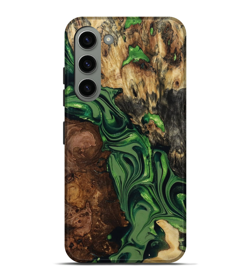 Galaxy S23 Plus Wood Live Edge Phone Case - Ardis (Green, 817836)