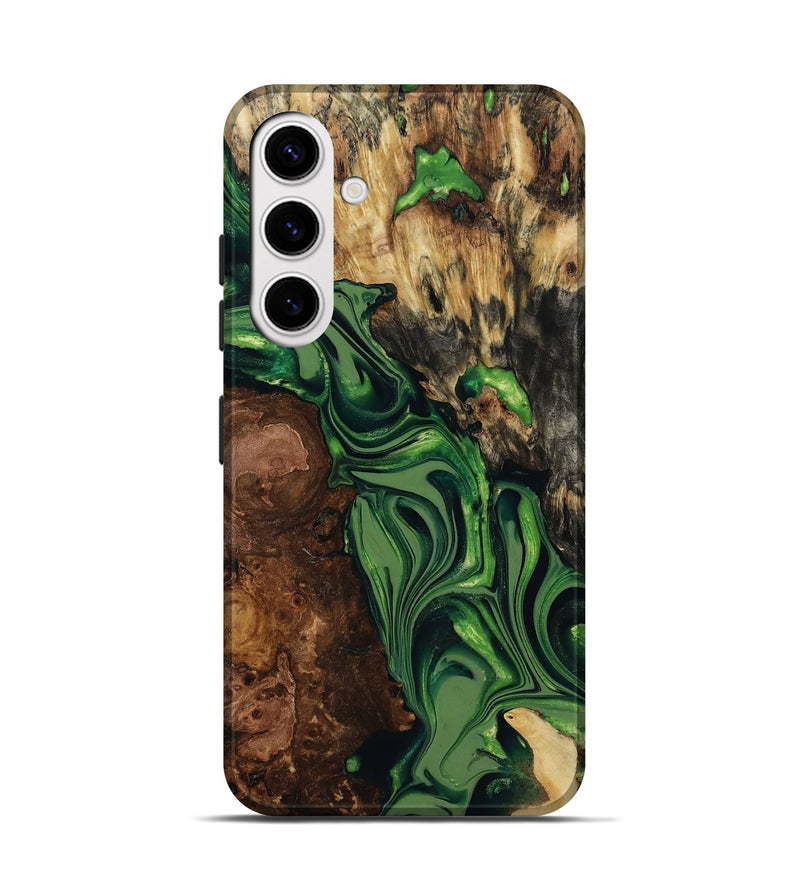 Galaxy S25 Wood Live Edge Phone Case - Ardis (Green, 817836)