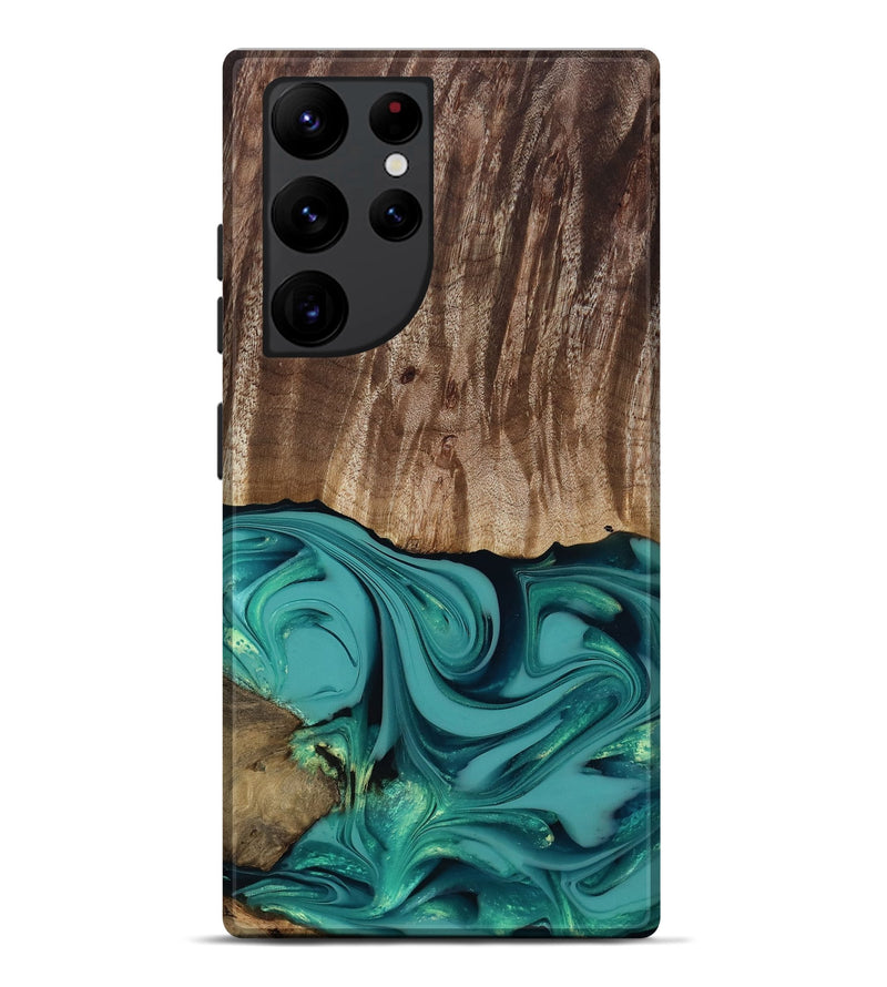 Galaxy S22 Ultra Wood Live Edge Phone Case - Braxton (Green, 817837)