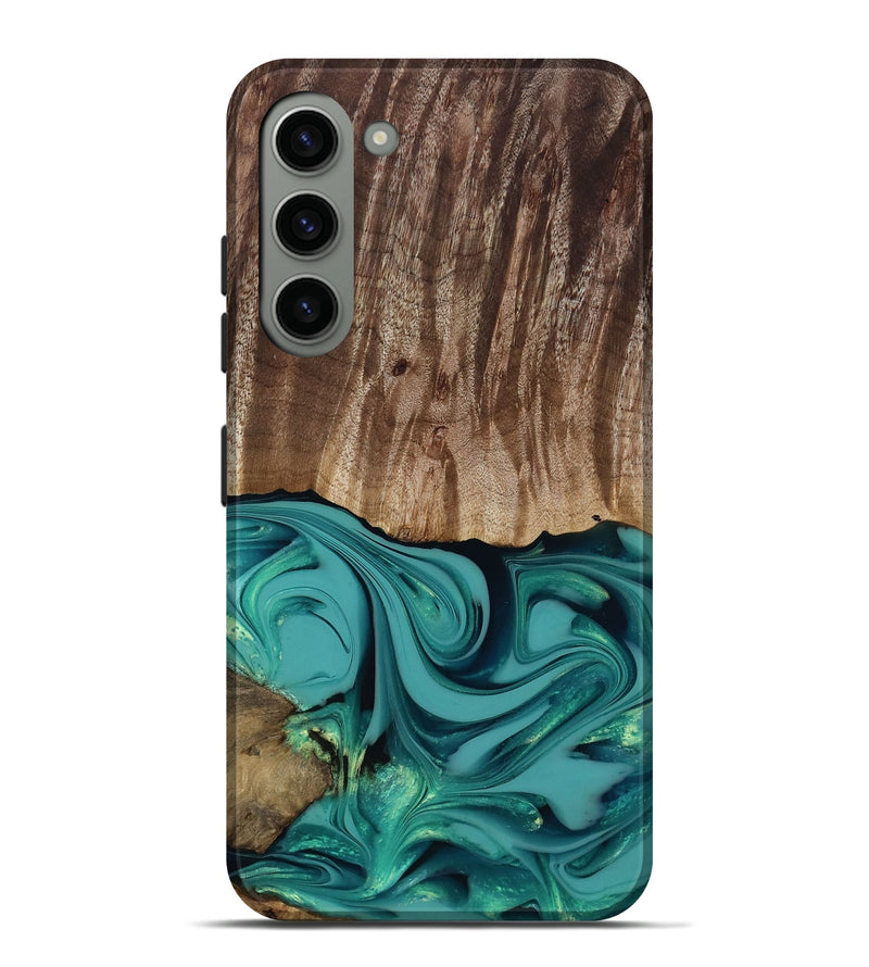 Galaxy S23 Plus Wood Live Edge Phone Case - Braxton (Green, 817837)