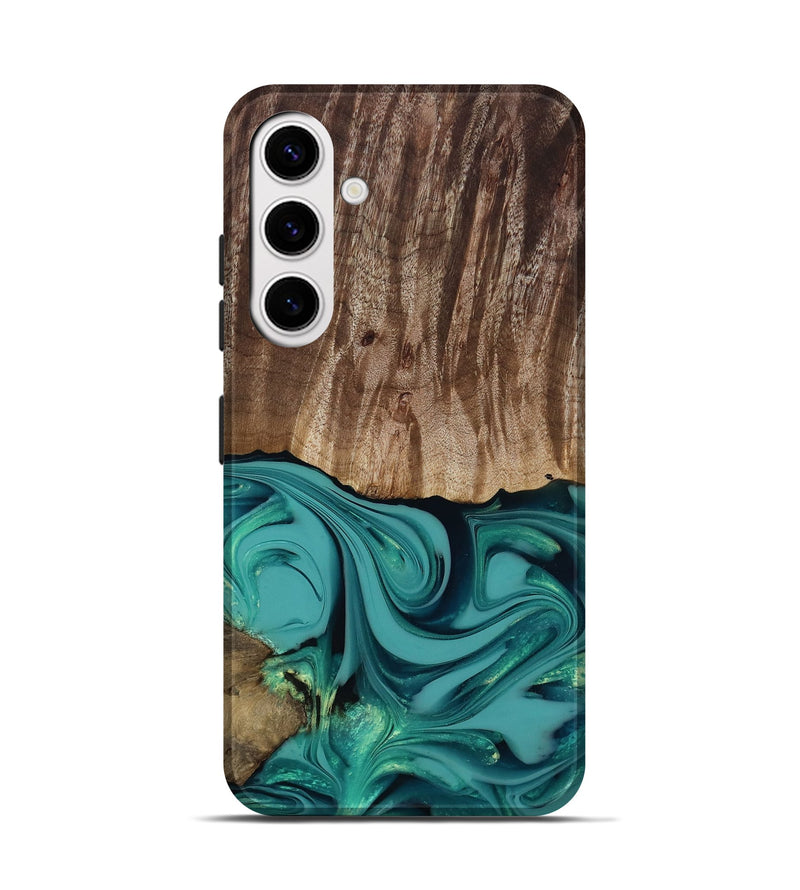 Galaxy S25 Wood Live Edge Phone Case - Braxton (Green, 817837)
