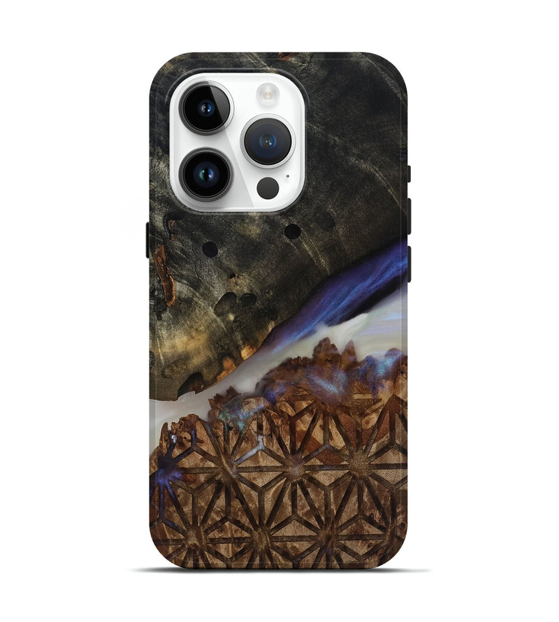 iPhone 15 Pro Wood Live Edge Phone Case - Kyrie (Clear, 817838)