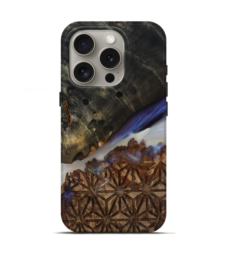 iPhone 16 Pro Wood Live Edge Phone Case - Kyrie (Clear, 817838)