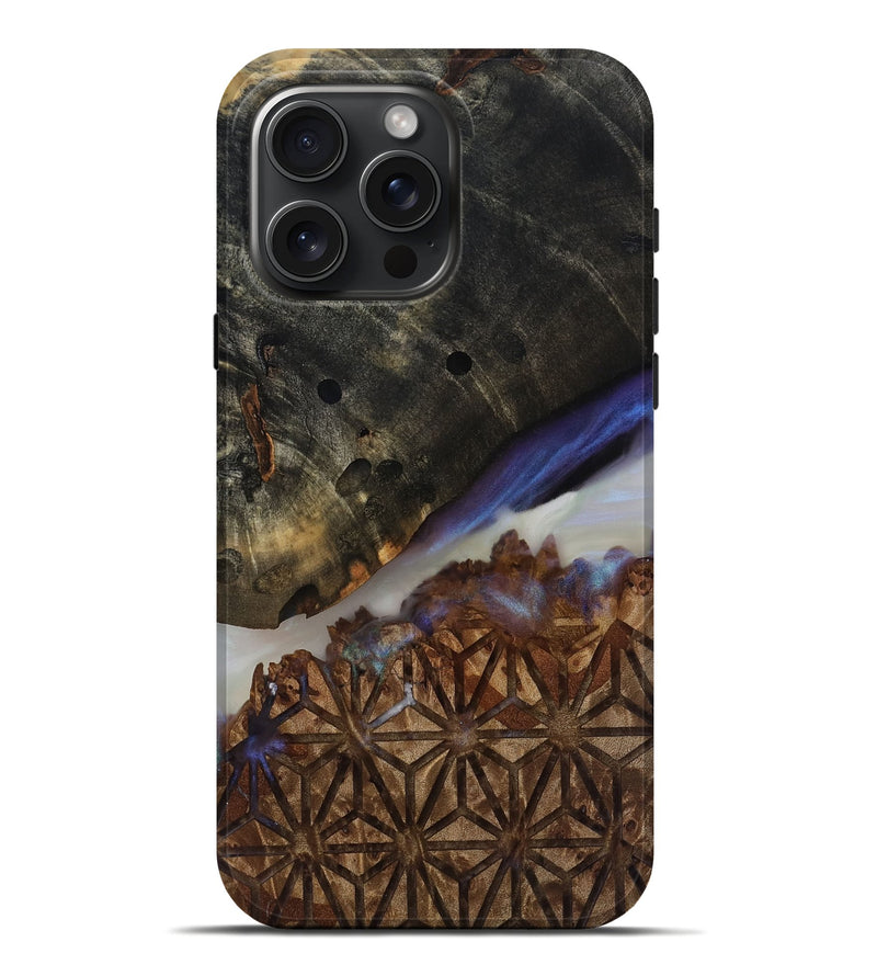 iPhone 16 Pro Max Wood Live Edge Phone Case - Kyrie (Clear, 817838)