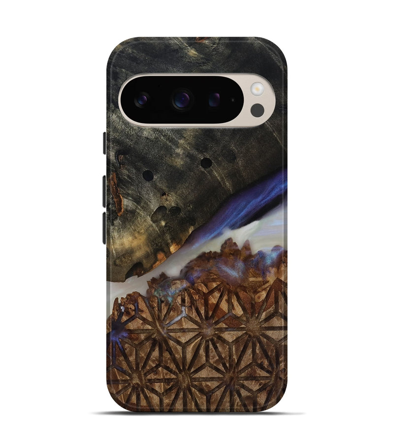 Pixel 9 Pro Wood Live Edge Phone Case - Kyrie (Clear, 817838)