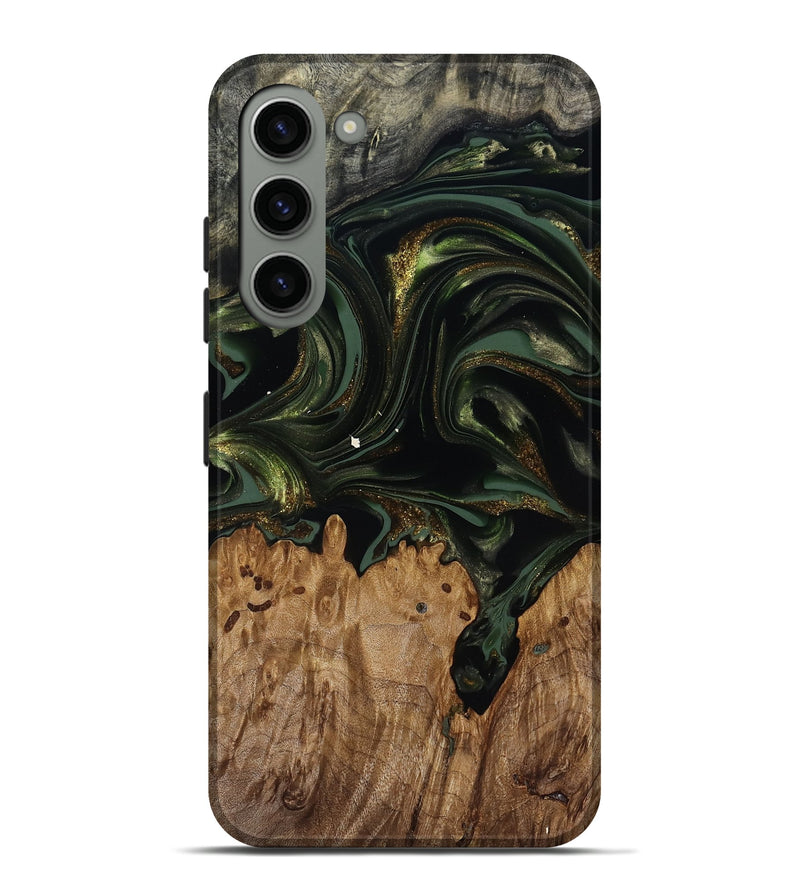 Galaxy S23 Plus Wood Live Edge Phone Case - Shreya (Green, 817841)