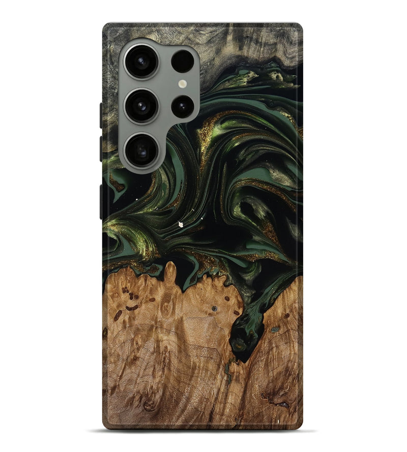 Galaxy S24 Ultra Wood Live Edge Phone Case - Shreya (Green, 817841)