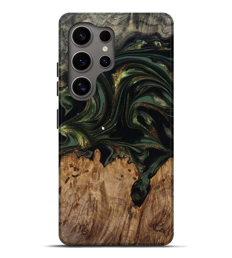 Galaxy S25 Ultra Wood Live Edge Phone Case - Shreya (Green, 817841)
