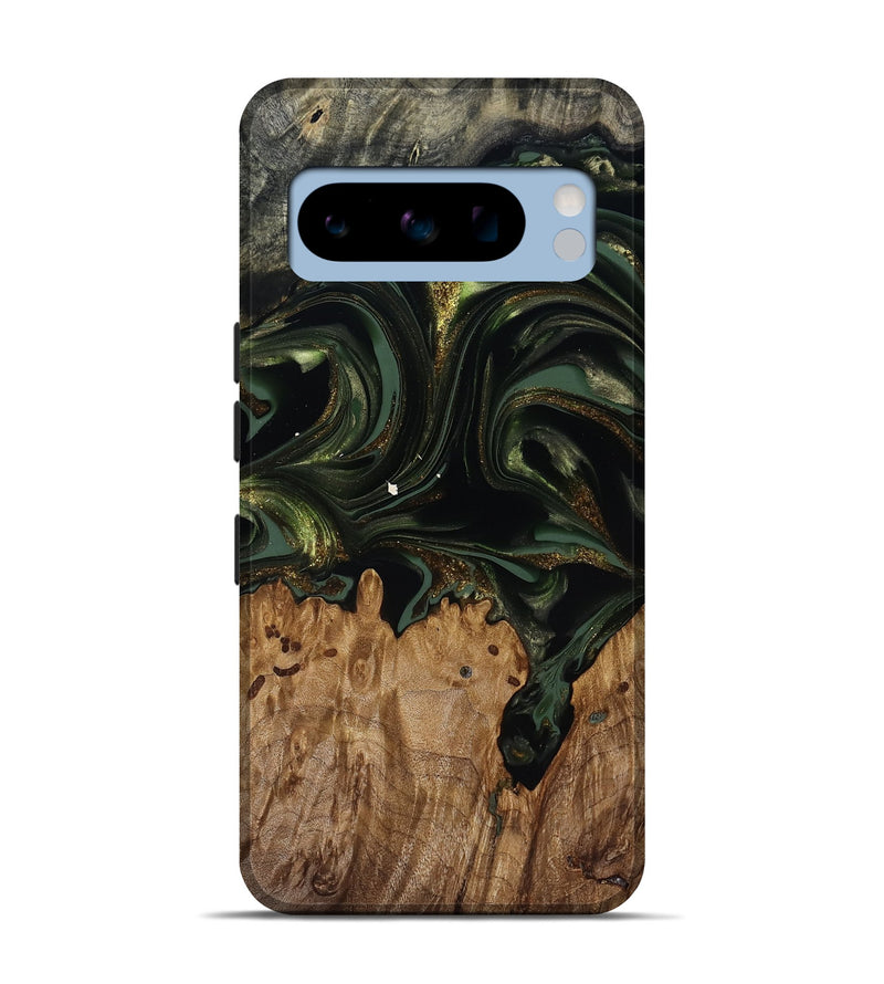 Pixel 8 Pro Wood Live Edge Phone Case - Shreya (Green, 817841)