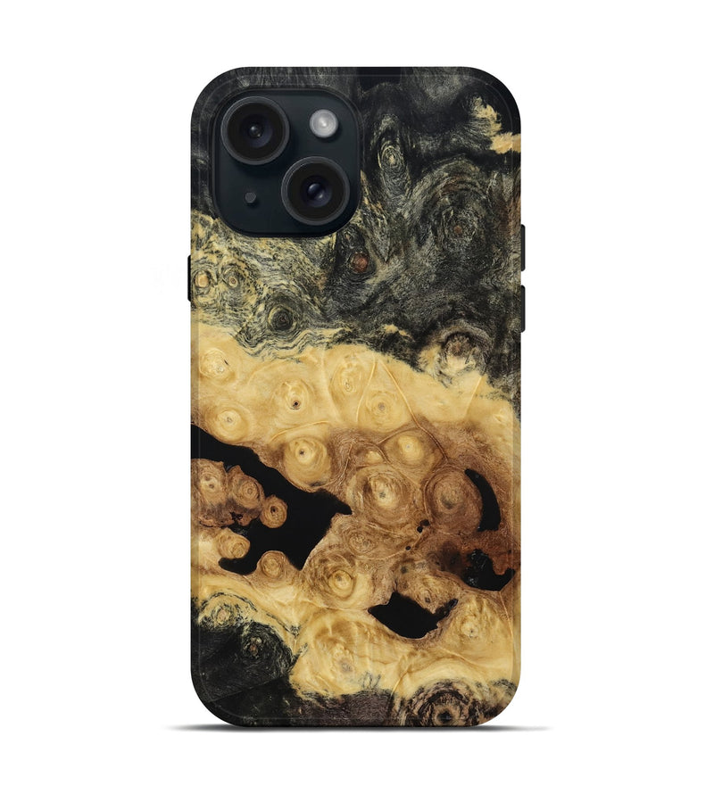 iPhone 15 Wood Live Edge Phone Case - Audrina (Wood Burl, 817845)