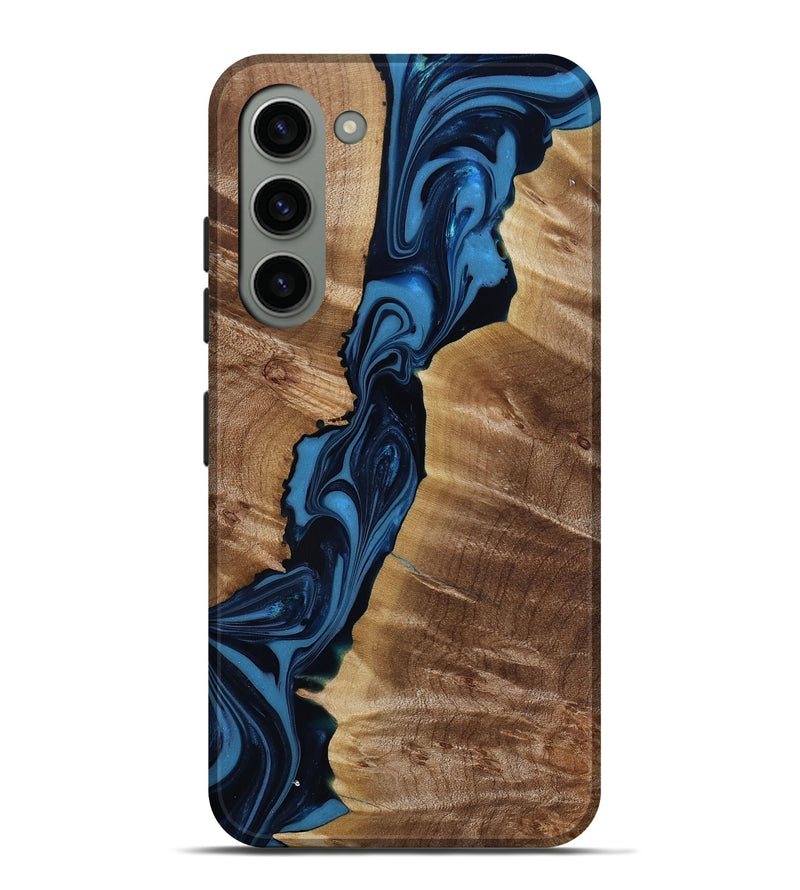 Galaxy S23 Plus Wood Live Edge Phone Case - Darci (Blue, 817849)