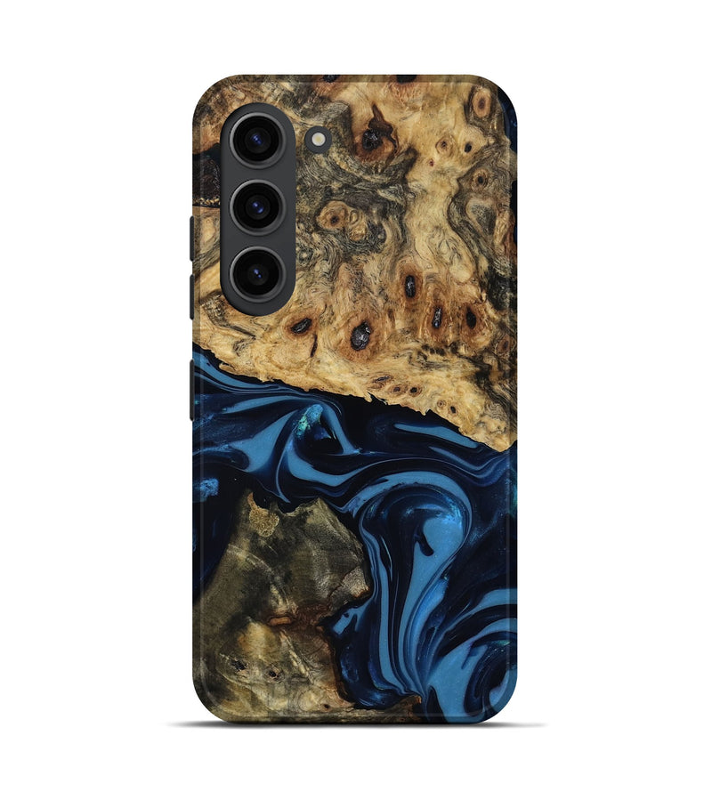 Galaxy S23 Wood Live Edge Phone Case - Shonda (Blue, 817853)