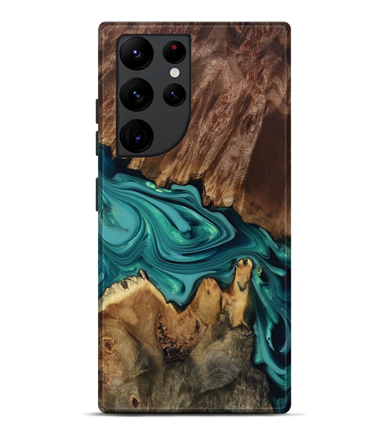 Galaxy S22 Ultra Wood Live Edge Phone Case - Norma (Green, 817854)