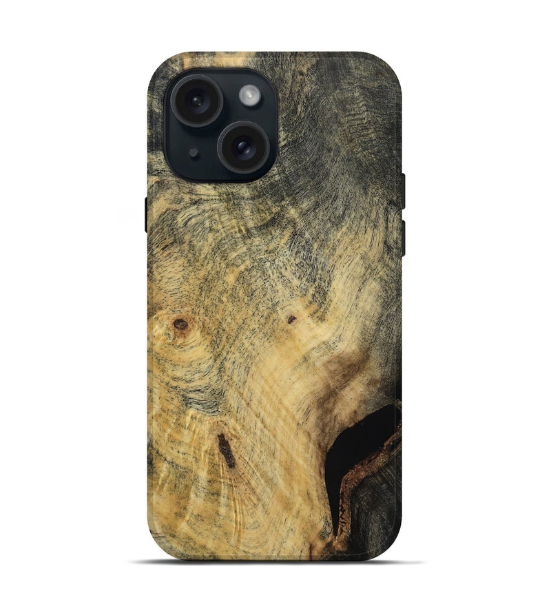 iPhone 15 Wood Live Edge Phone Case - Kyaire (Wood Burl, 817855)