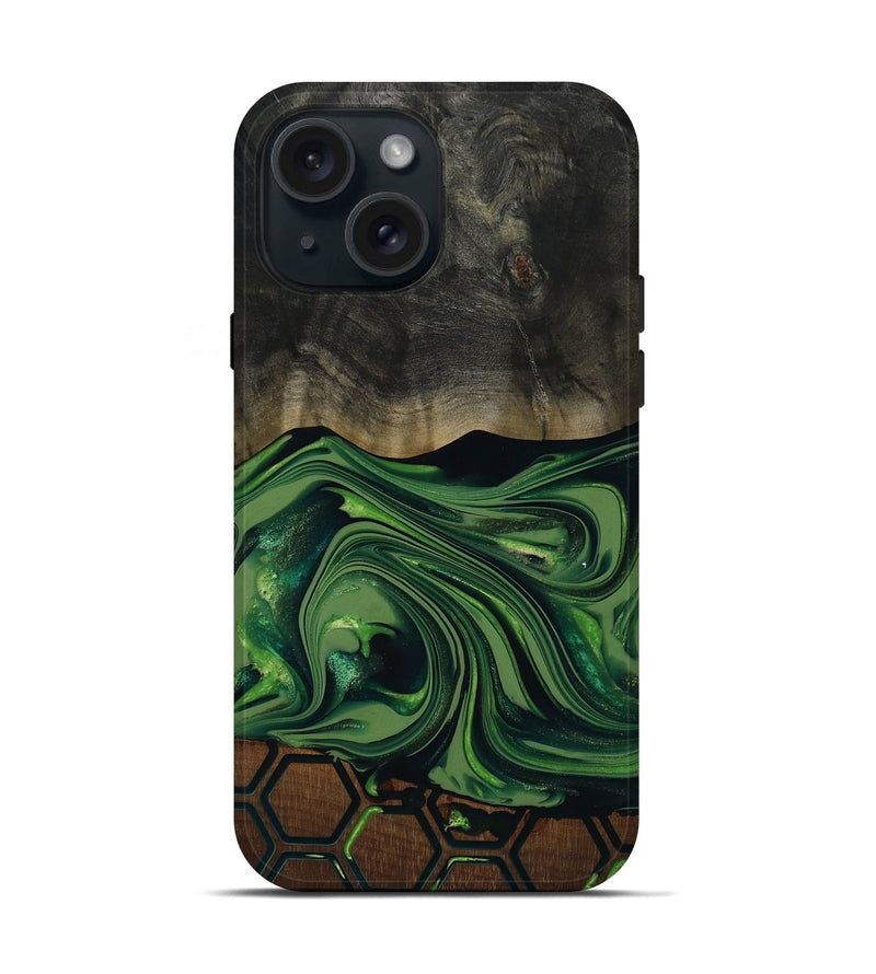 iPhone 15 Wood Live Edge Phone Case - Nicky (Pattern, 817858)