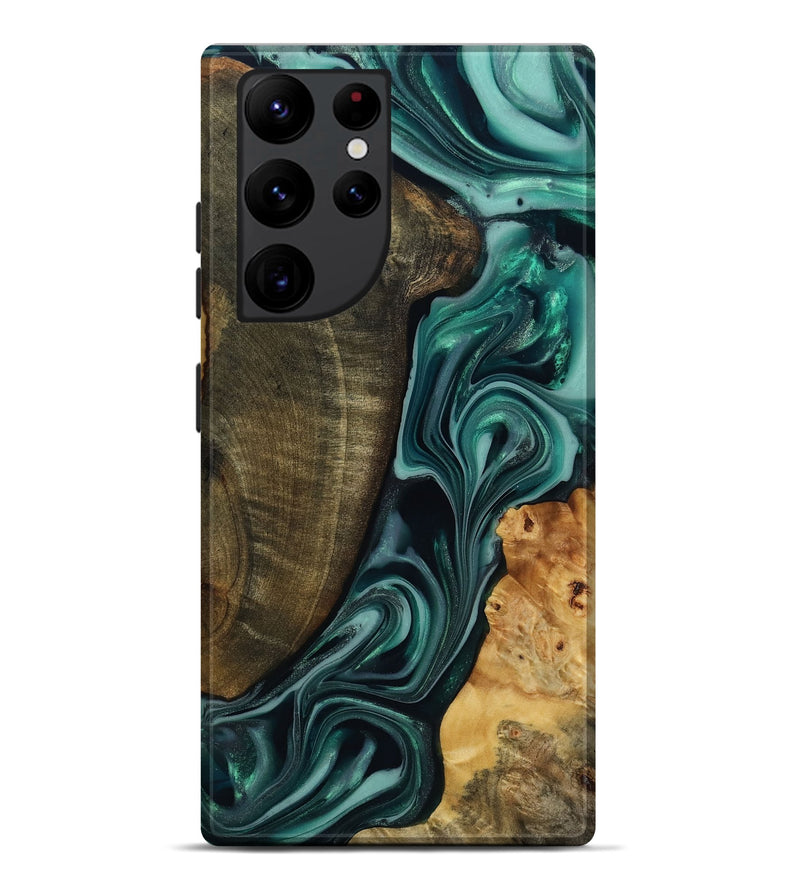 Galaxy S22 Ultra Wood Live Edge Phone Case - Jared (Green, 817860)
