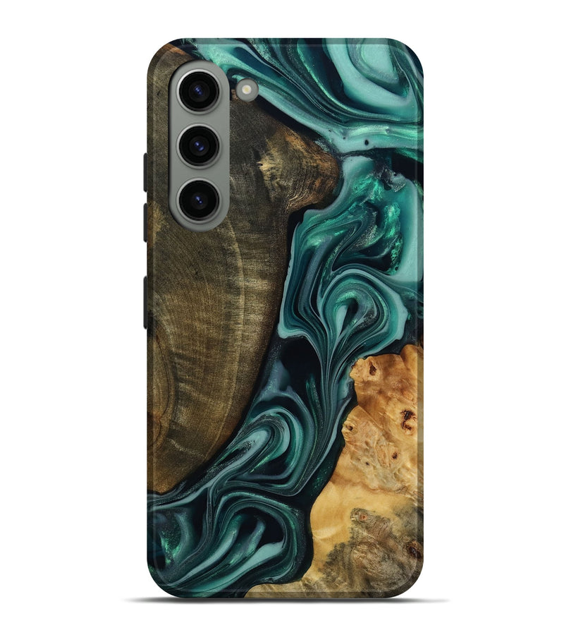 Galaxy S23 Plus Wood Live Edge Phone Case - Jared (Green, 817860)