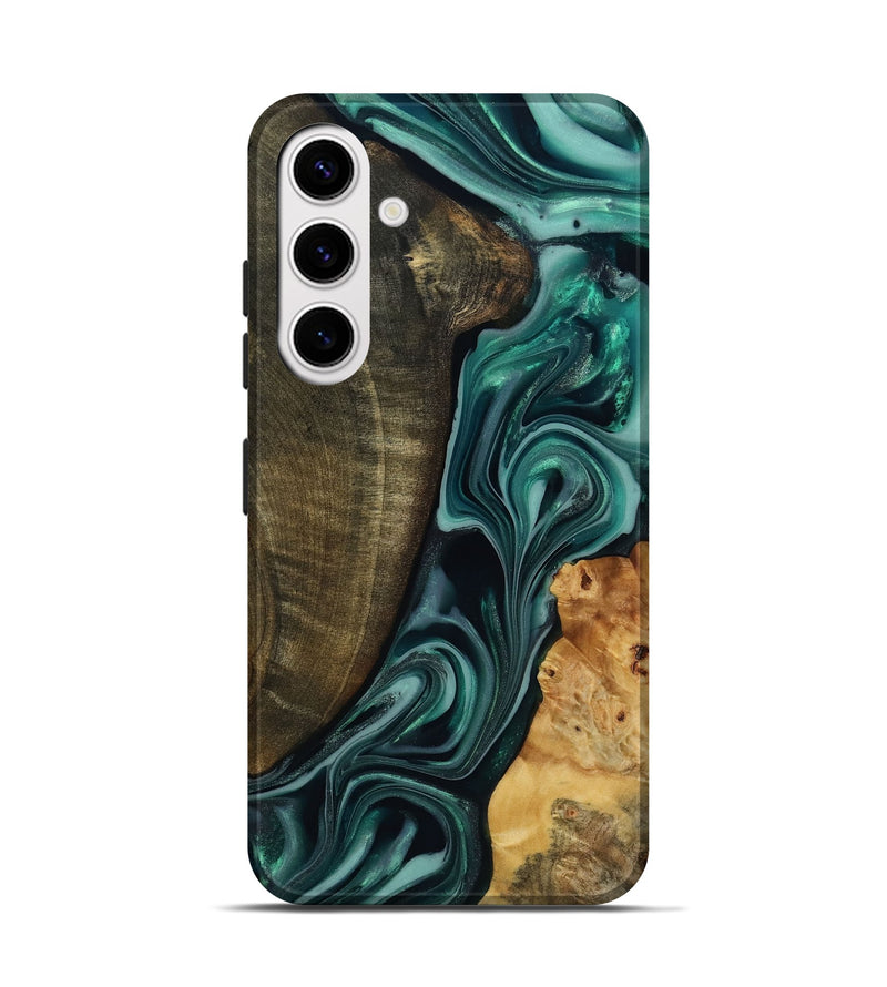 Galaxy S25 Wood Live Edge Phone Case - Jared (Green, 817860)