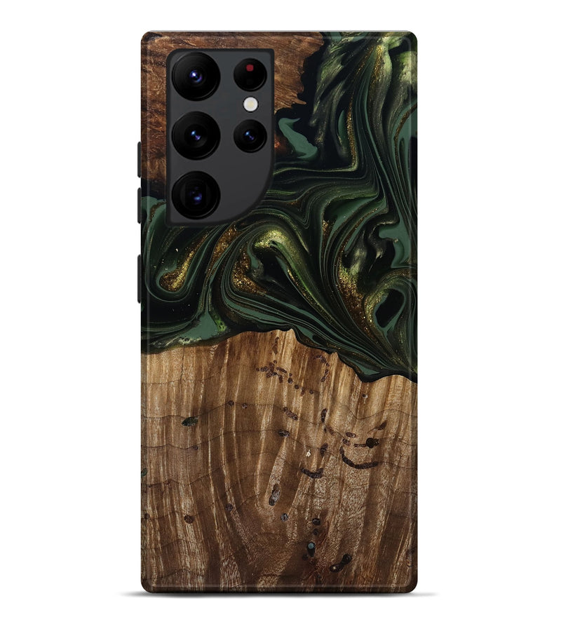 Galaxy S22 Ultra Wood Live Edge Phone Case - Alonzo (Green, 817861)