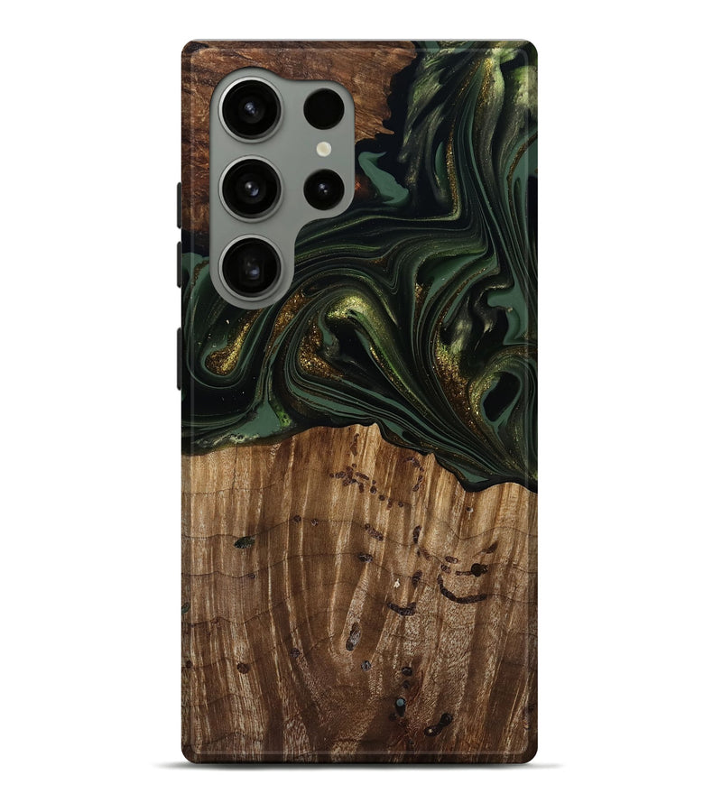 Galaxy S24 Ultra Wood Live Edge Phone Case - Alonzo (Green, 817861)