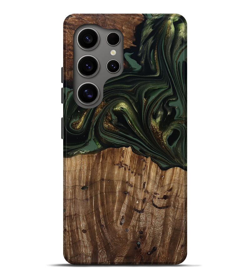 Galaxy S25 Ultra Wood Live Edge Phone Case - Alonzo (Green, 817861)