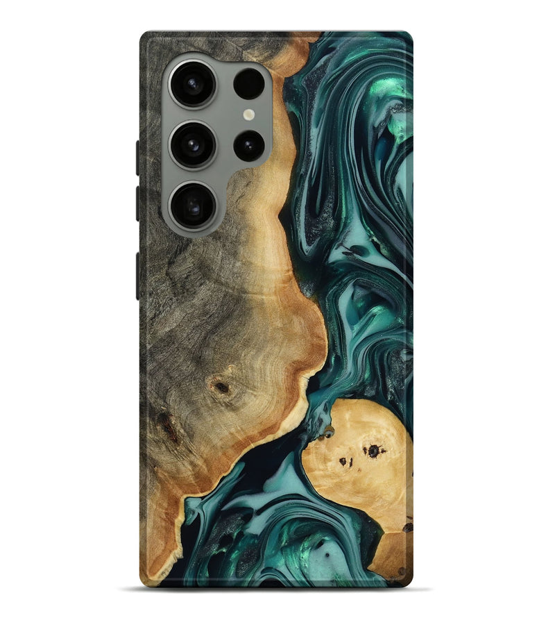 Galaxy S24 Ultra Wood Live Edge Phone Case - Eileen (Green, 817863)