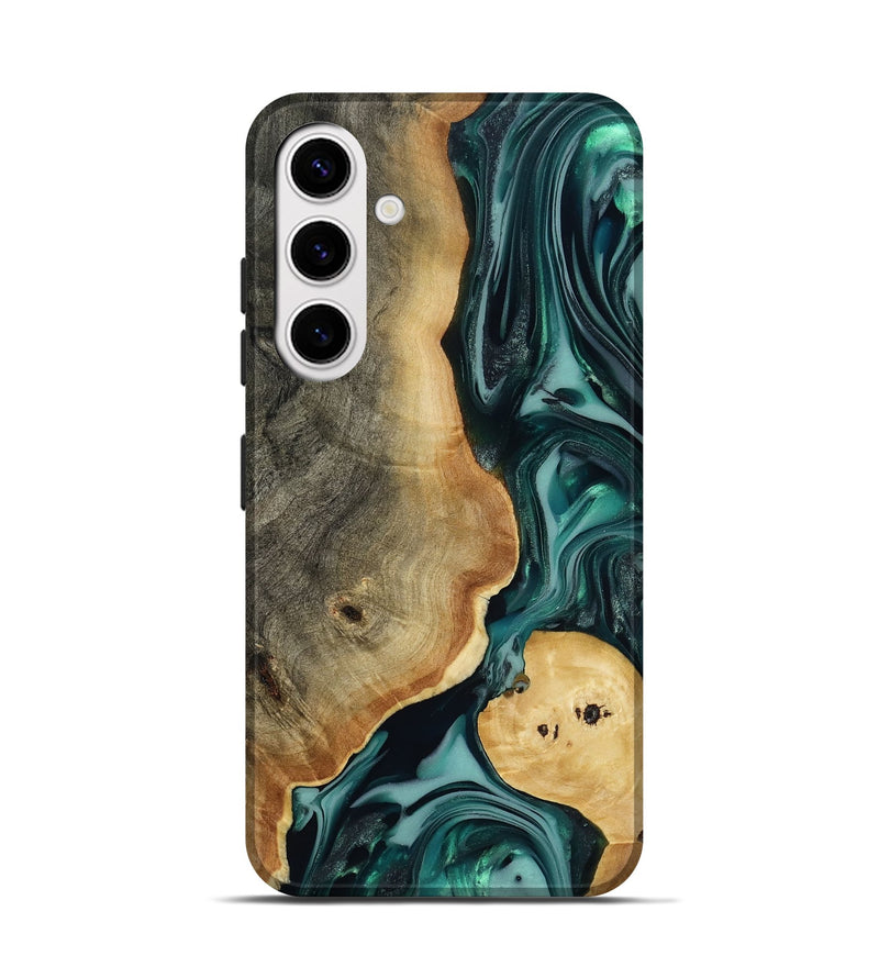 Galaxy S25 Wood Live Edge Phone Case - Eileen (Green, 817863)
