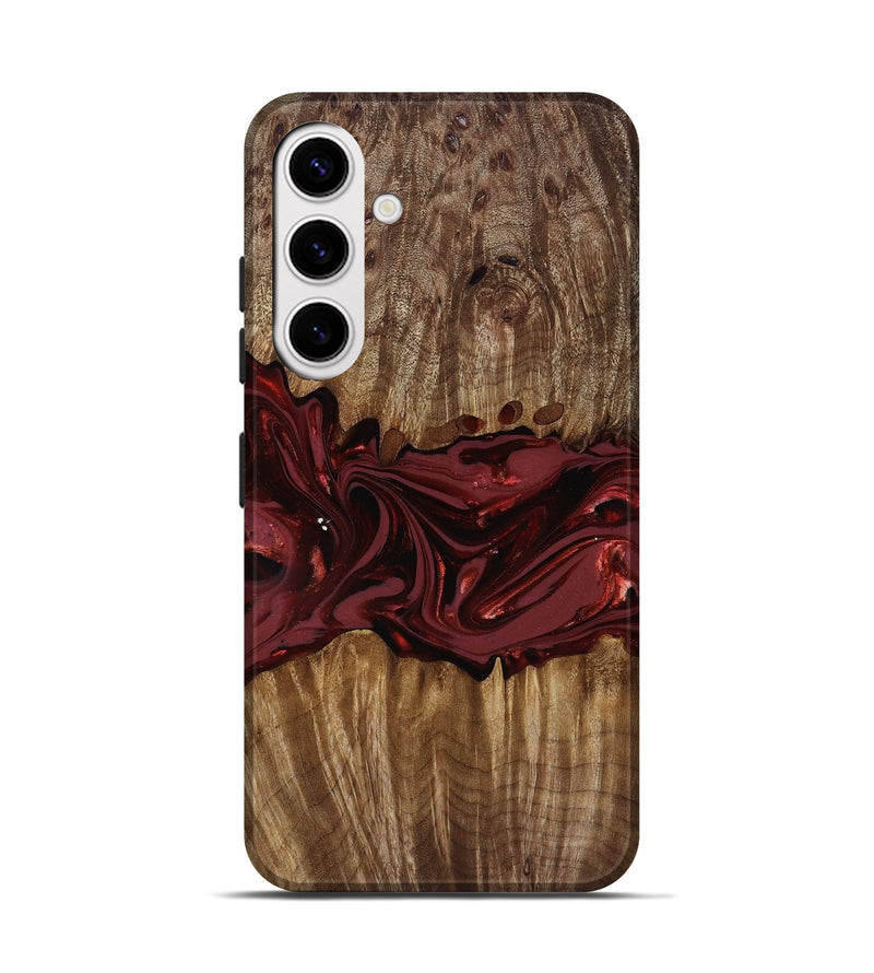 Galaxy S25 Wood Live Edge Phone Case - Tommie (Red, 817864)
