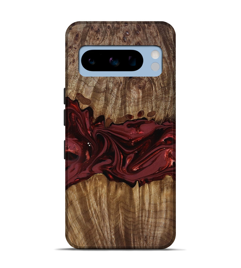 Pixel 8 Pro Wood Live Edge Phone Case - Tommie (Red, 817864)