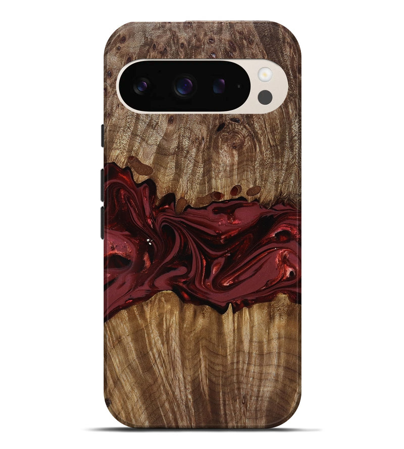 Pixel 9 Pro XL Wood Live Edge Phone Case - Tommie (Red, 817864)