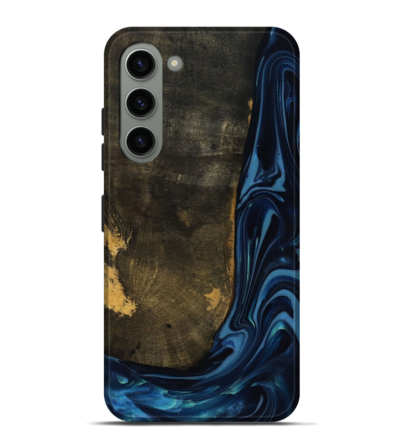 Galaxy S23 Plus Wood Live Edge Phone Case - Lian (Blue, 817867)
