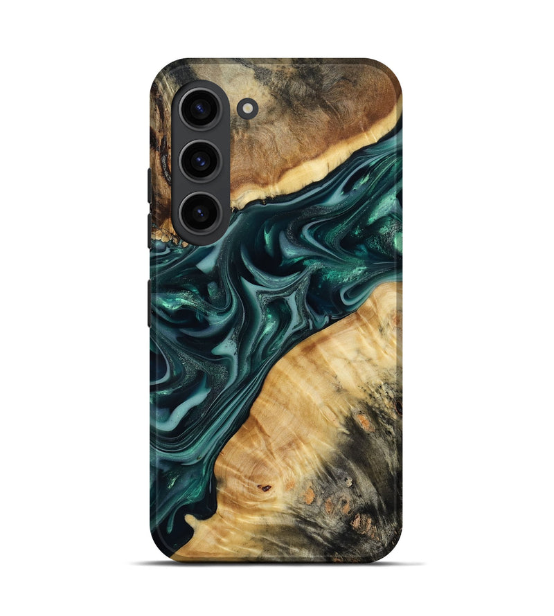 Galaxy S23 Wood Live Edge Phone Case - Gaylord (Green, 817868)