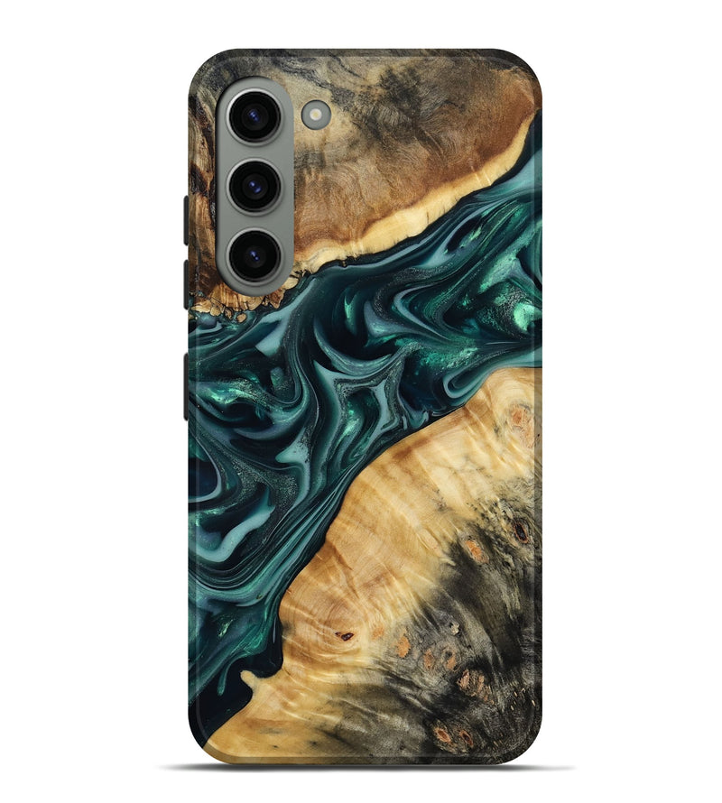 Galaxy S23 Plus Wood Live Edge Phone Case - Gaylord (Green, 817868)