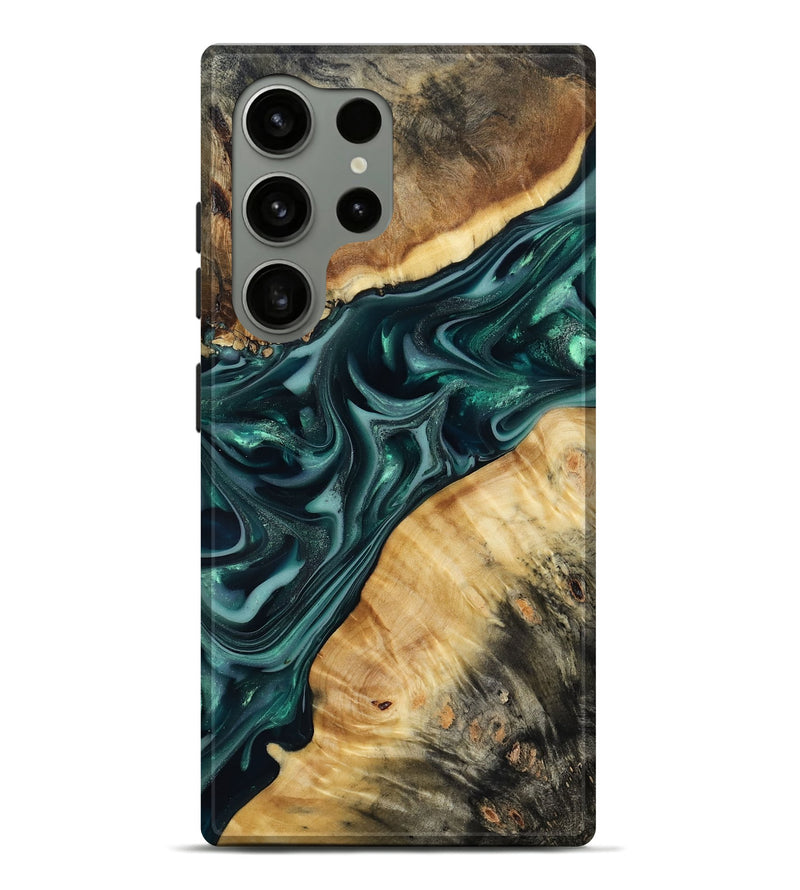 Galaxy S24 Ultra Wood Live Edge Phone Case - Gaylord (Green, 817868)