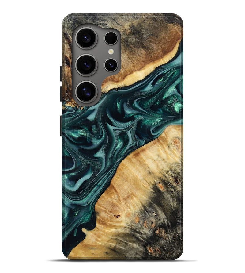Galaxy S25 Ultra Wood Live Edge Phone Case - Gaylord (Green, 817868)